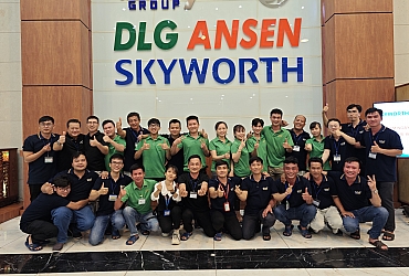 Tập đoàn SKYWORTH đến thăm và làm việc tại nhà máy điện tử ANSEN.